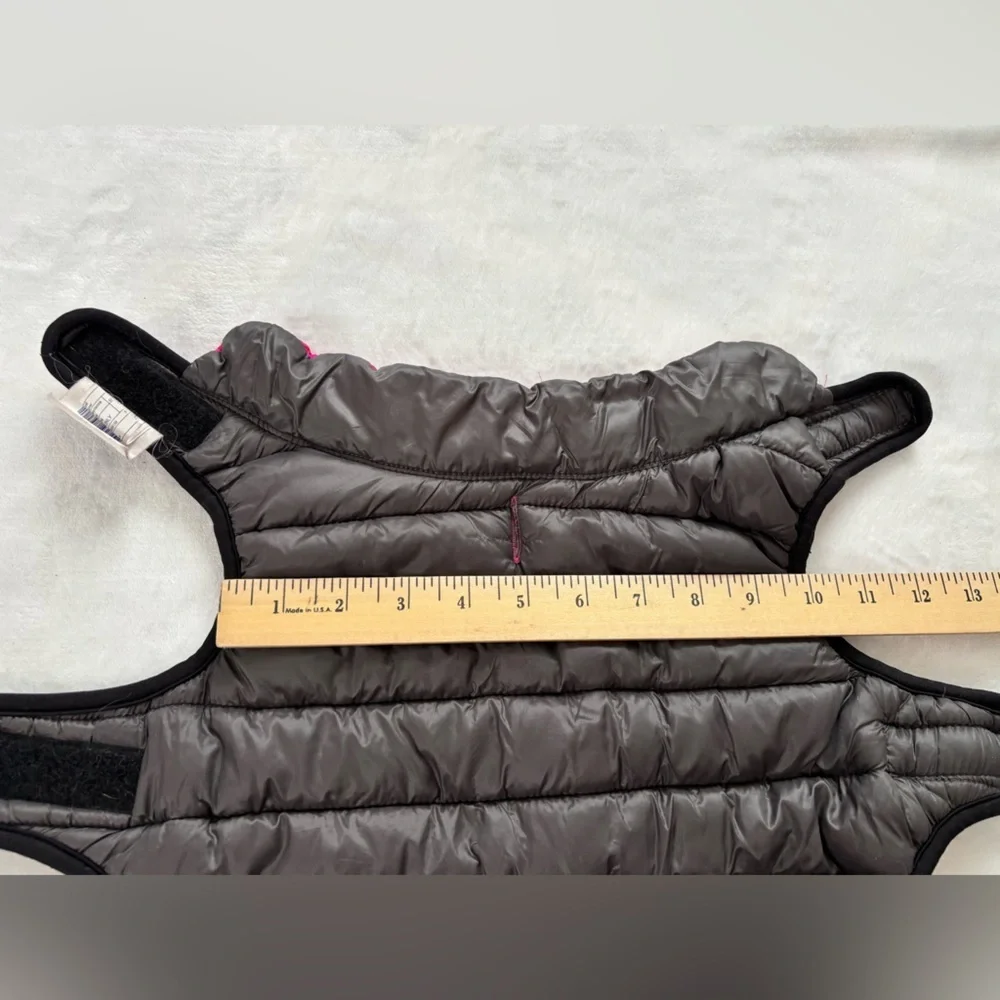 Top Paw Fuchsia and Black Quilted Dog Jacket OS